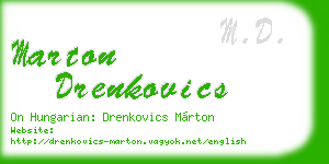 marton drenkovics business card
