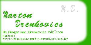 marton drenkovics business card